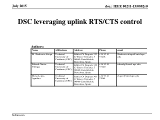 DSC leveraging uplink RTS/CTS control