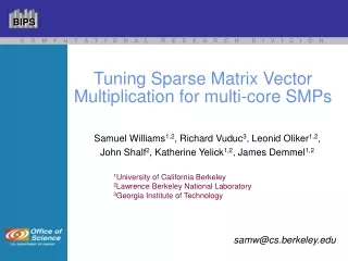 Tuning Sparse Matrix Vector Multiplication for multi-core SMPs