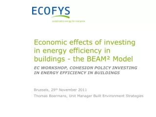 Economic effects of investing in energy efficiency in buildings - the BEAM² Model