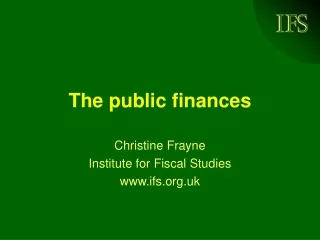 The public finances