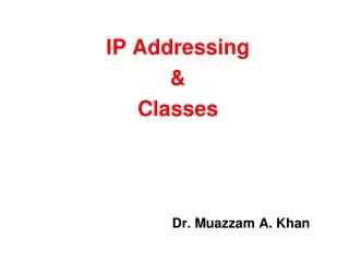 Dr. Muazzam A. Khan