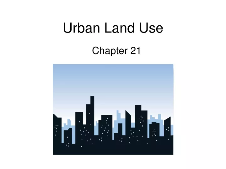 urban land use
