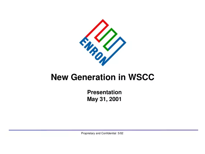 new generation in wscc