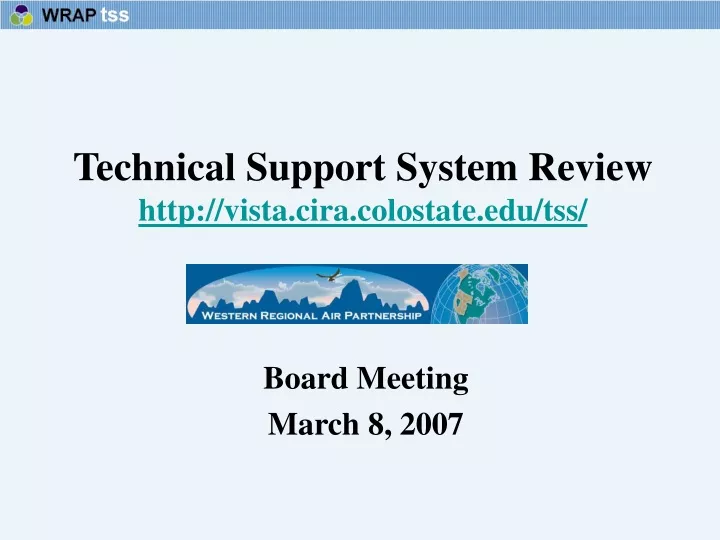 technical support system review http vista cira colostate edu tss