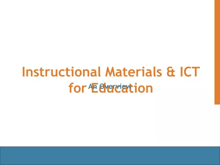 instructional materials ict for education