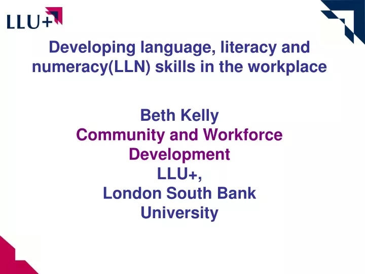 developing language literacy and numeracy lln skills in the workplace