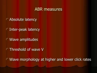 ABR measures