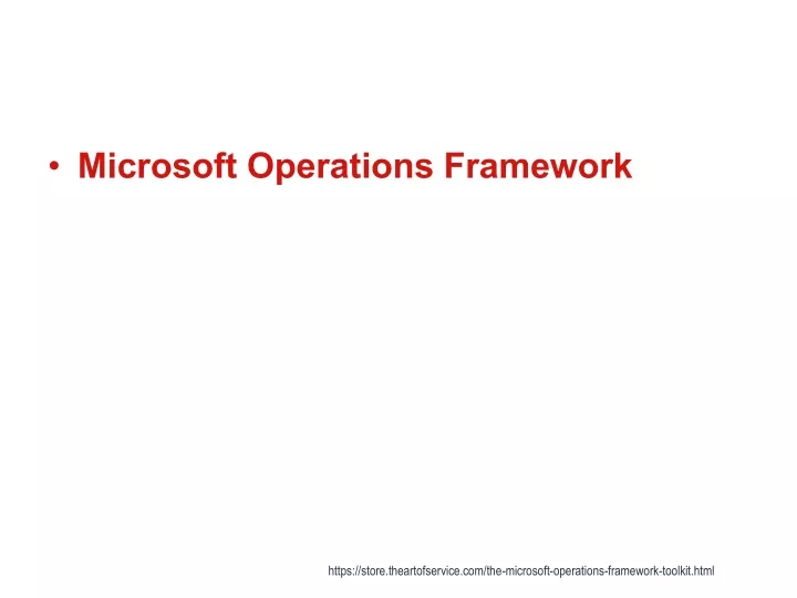 microsoft operations framework