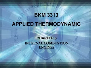 BKM 3313 APPLIED THERMODYNAMIC