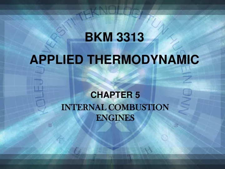 bkm 3313 applied thermodynamic