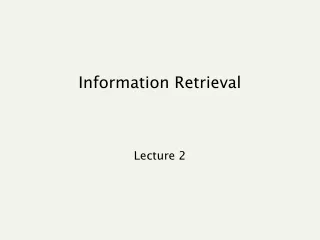 Information Retrieval