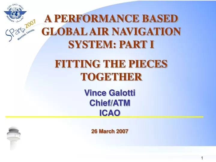 a performance based global air navigation system