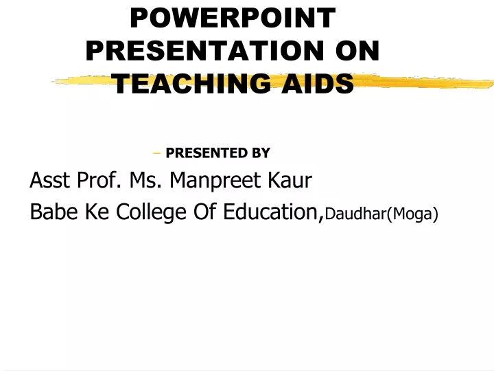 powerpoint presentation on teaching aids