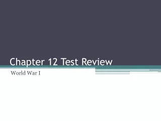 Chapter 12 Test Review