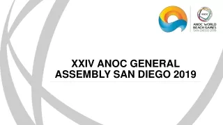 XXIV ANOC GENERAL ASSEMBLY SAN DIEGO 2019