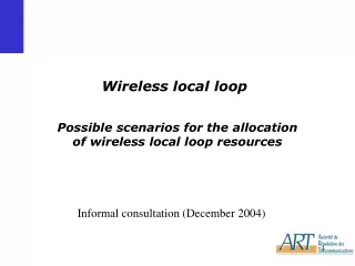 Wireless local loop