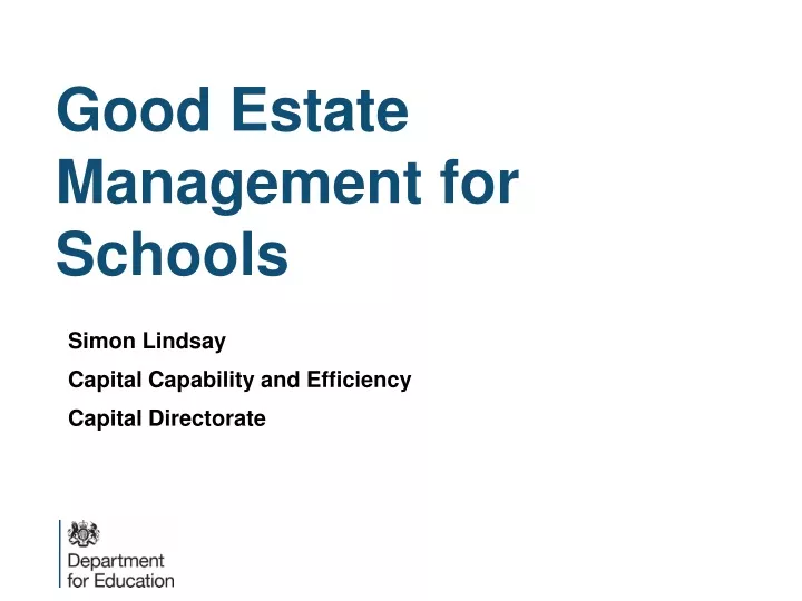 good estate management for schools