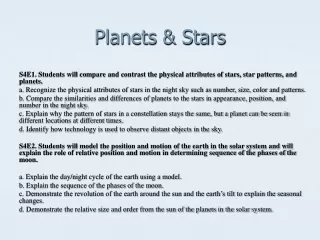 Planets &amp; Stars