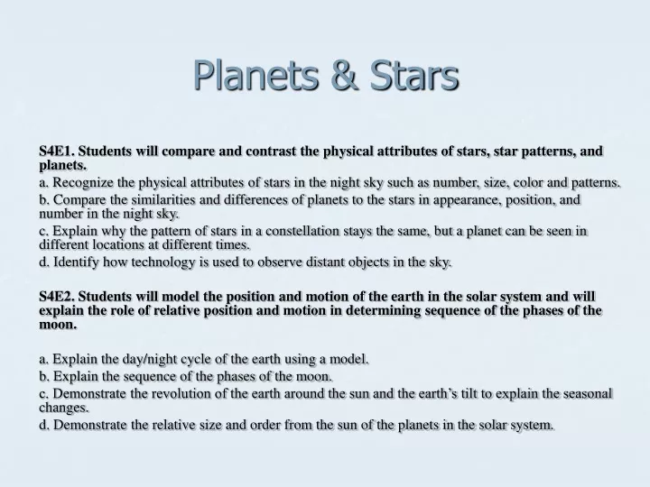 planets stars