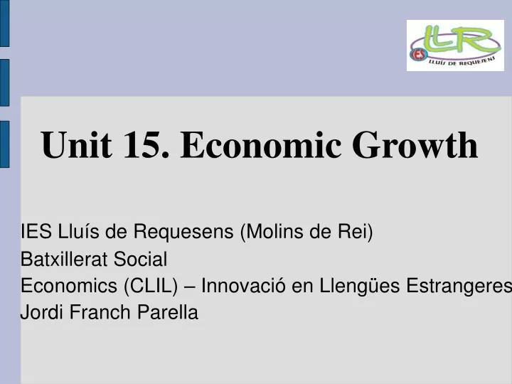 unit 15 economic growth