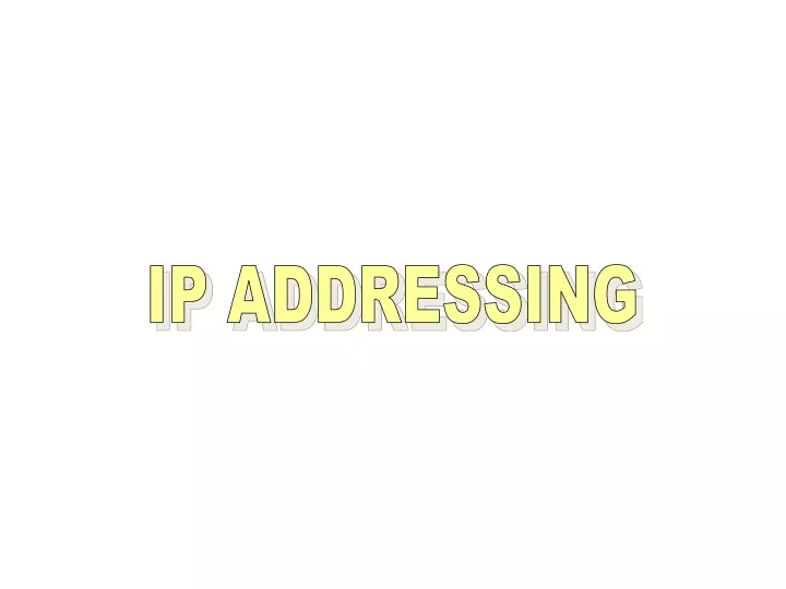 ip addressing