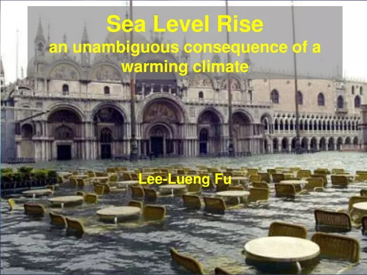 sea level rise an unambiguous consequence