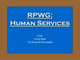 RPWG: Human Services