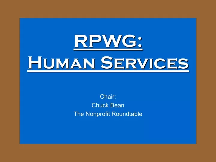 rpwg human services