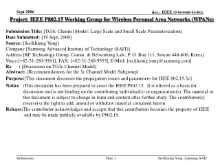 Project: IEEE P802.15 Working Group for Wireless Personal Area Networks (WPANs)