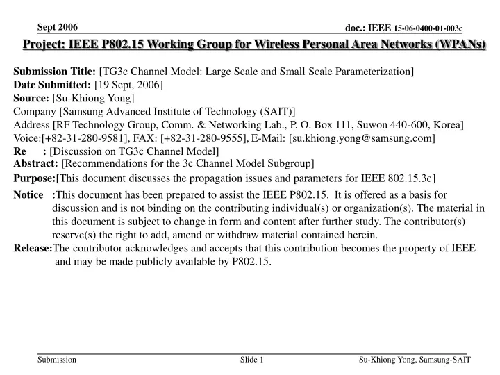 project ieee p802 15 working group for wireless