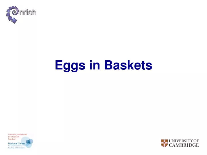 eggs in baskets