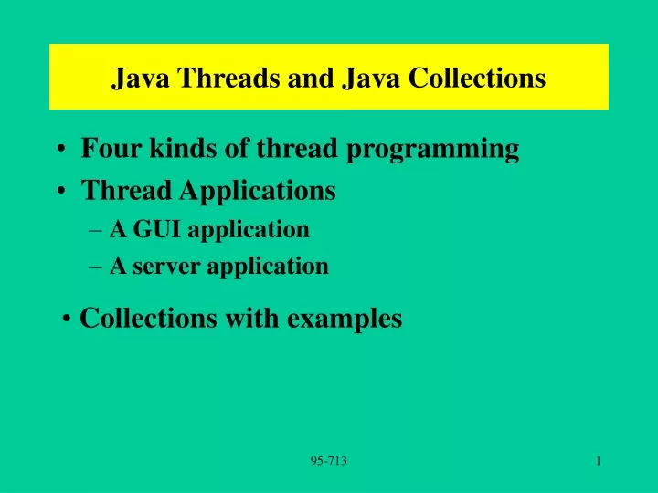 java threads and java collections