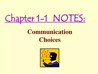 Chapter 1-1   NOTES: