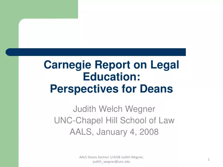 carnegie report on legal education perspectives for deans