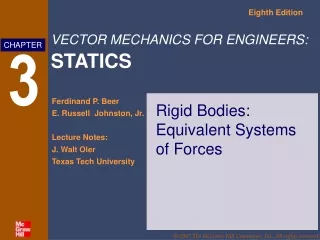 Rigid Bodies:  Equivalent Systems of Forces