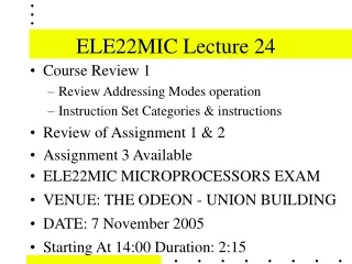 ELE22MIC Lecture 24