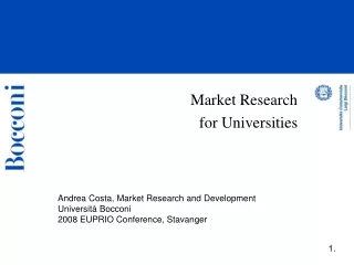 Market Research  for Universities
