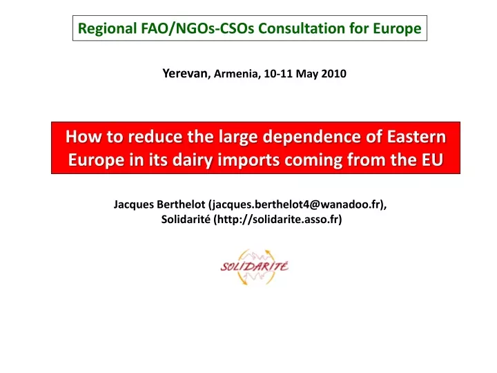 regional fao ngos csos consultation for europe