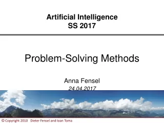 Problem-Solving Methods Anna Fensel 24.04.2017