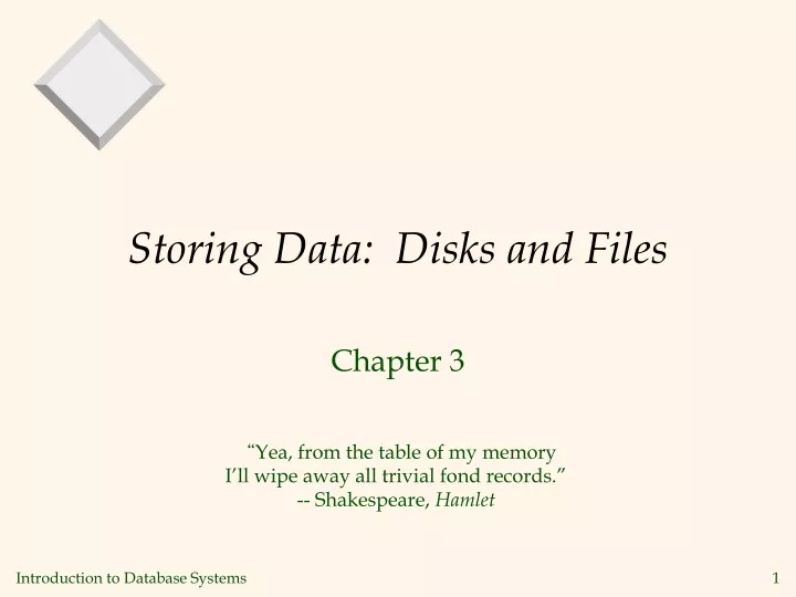 storing data disks and files