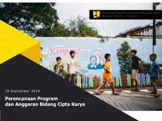 Perencanaan  Program dan Anggaran Bidang Cipta Karya