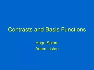 Contrasts and Basis Functions