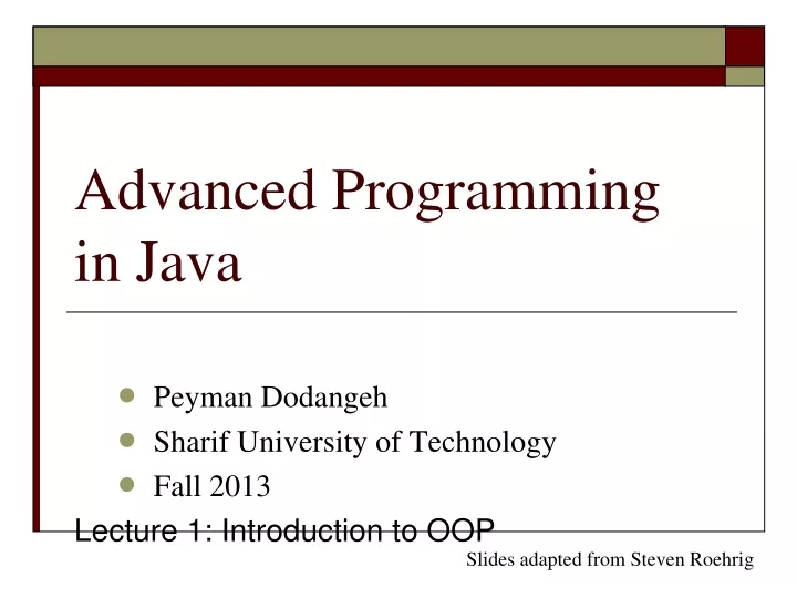 advanced programming in java