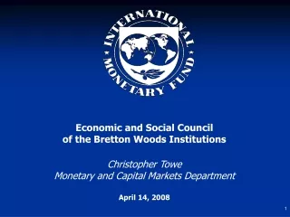 Economic and Social Council  of the Bretton Woods Institutions Christopher Towe