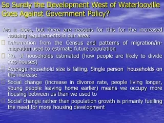 So Surely the Development West of Waterlooville Goes Against Government Policy?