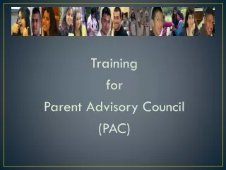 Training for Parent Advisory Council (PAC)