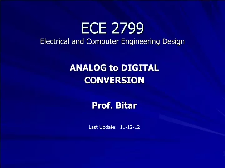 ece 2799 electrical and computer engineering design
