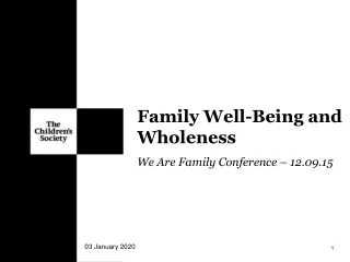 We Are Family Conference – 12.09.15
