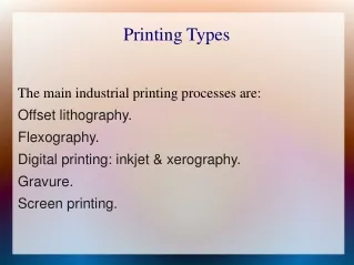 Printing Types