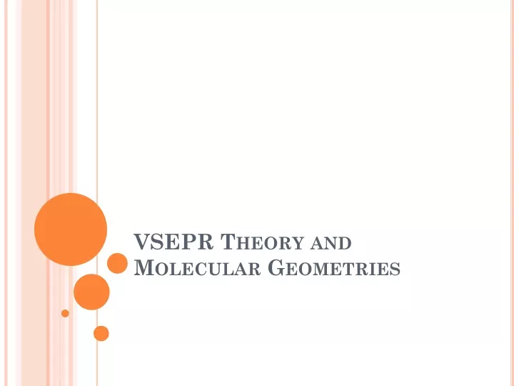 vsepr theory and molecular geometries